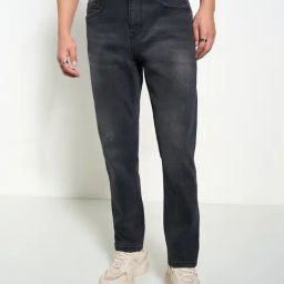 Sf Jeans By Pantaloons Black Slim Fit Distressed Jeans-image-42