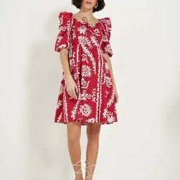 Honey by Pantaloons Red Printed Dress-image-53