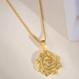 GIVA 925 Sterling Silver Golden Pendant for Men-image-90