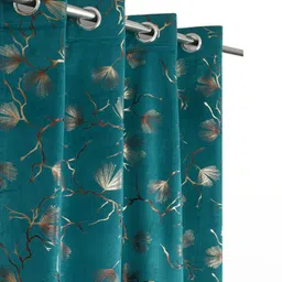Myntra Elegant Homes Teal Polyester Door Curtain-picture-33