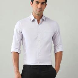 Arrow Purple Cotton Slim Fit Printed Shirt-image-61