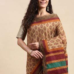 SHANVIKA Ethnic Motifs Pure Cotton Saree-43