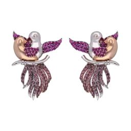 C. Krishniah Chetty Group Gold Charming Flight Earrings-39