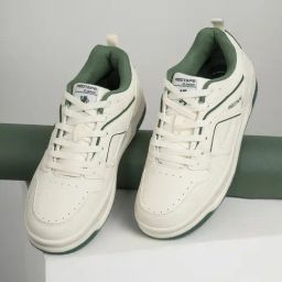 Red Tape Men's Slam Dunk Classics Beige & Green Casual Sneakers-image-85