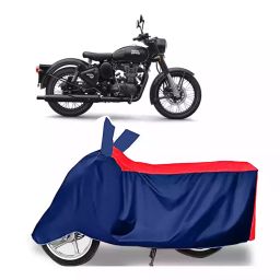 Auto Pearl Two Wheeler Cover with Bag for Royal Enfield Classic Stealth Black BS6, Red & Blue-image-54