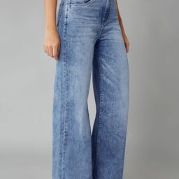 DOLCE CRUDO Women Wide Leg High-Rise Light Fade Stretchable Jeans-picture-36
