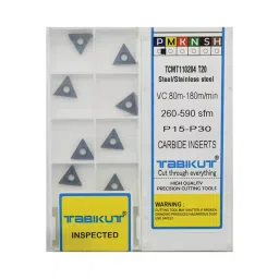 Tabikut Carbide Turning Insert Stainless Steel 80 to 180 m/min, TCMT110204 T20 (Pack of 10)-picture-23