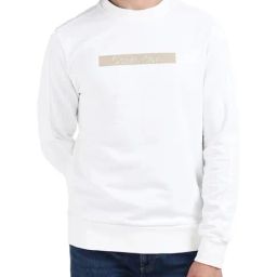 Calvin Klein Bright White Regular Fit Printed Sweatshirt-image-100