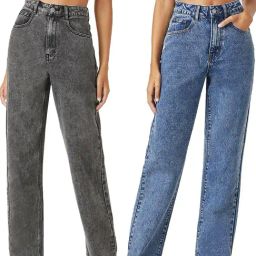 Kotty Grey & Blue Regular Fit High Rise Jeans (Pack Of 2)-image-74