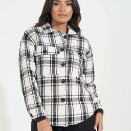 Styli White Chequered Jacket-image-62