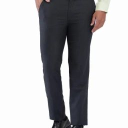 Raymond Grey Slim Fit Trousers-image-63