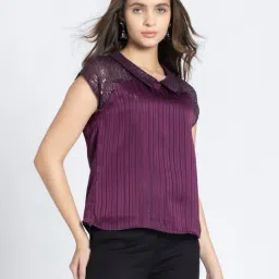 SHAYE Wine Embellished Top-picture-14