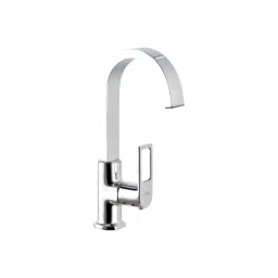 CERA Winslet Quarter Turn Table Mount Pillar Cock with Swivel Swan Neck Spout and Aerator, F1099104-61