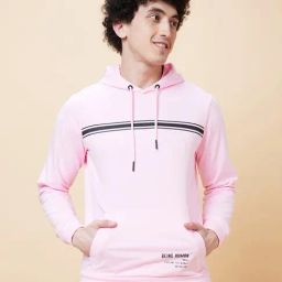 Being Human Pink Regular Fit Striped Hooded Sweatshirt-picture-40