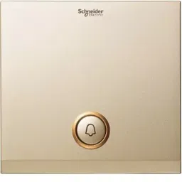 Schneider Electric ULTI Impress Bell Press Switch Cover Plate 1 Gang Polycarbonate Champagne Gold, UC31BPXCG-11