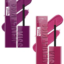 Ramp Walk Velvet Kiss Set Of 2 Waterproof Liquid Lipstick- 3.5 ml Each- Shade- 3- 8-37