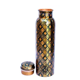 DSH Crafting Your Curiosity Green Printed Copper Water Bottle 800ml-image-52