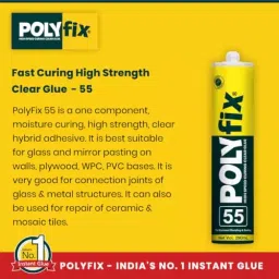 POLYFIX High Speed Curing Glue Clear 290 ml for Versatile Construction and Sealing Applications image 3