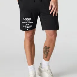 FABSTIEVE Men Typography Printed Low-Rise Cotton Shorts-image-27