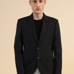 Givo Smart Fit Notched Lapel Collar Single-Breasted Formal Blazer-image-77