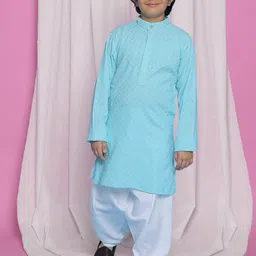 Aj DEZInES Boys Embroidered Regular Thread Work Kurta with Salwar-picture-10