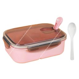 FunBlast Plastic Lunch Box with Spoon - Pink-16