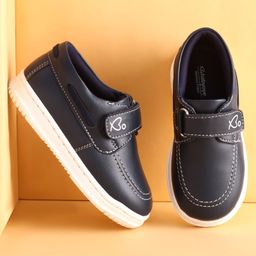 Babyoye Velcro Closer Formal Shoes - Navy Blue-image-44