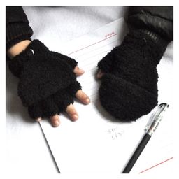 Tipy Tipy Tap Fur Detailed Hooded Gloves - Black-image-93