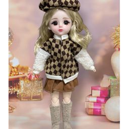 ADKD Premium Fashionable Doll with Movable Joints, Blonde Hair and Stylish OutfitHeight 30 cm (Colour and Decorations May Vary)-image-79