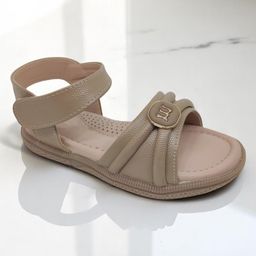 Lil Lollipop M Alphabet Applique Detailed Sandals - Brown-image-42