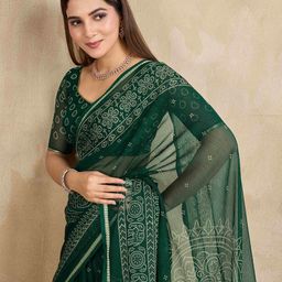 DIVASTRI Bandhani Zari Pure Chiffon Designer Bandhani Saree-picture-16