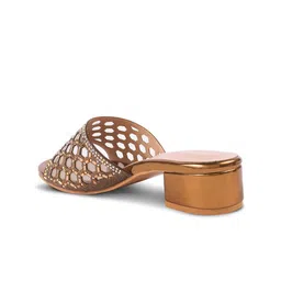 Anouk Women Embellished Block Heel Sandals with Ethnic - Embellished image 5