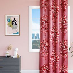 Aura Pink Floral Window Curtain-picture-32