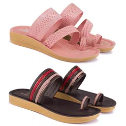 BERSACHE Women Set Of 2 Open Toe Flats-image-89