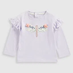 mothercare Girls Graphic Printed Round Neck Cotton T-shirt-image-80