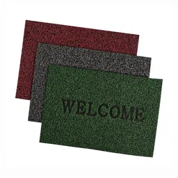 Aura 3-Pcs Red & Green Textured Anti-Skid Doormats-16