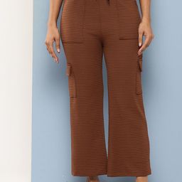Aarika Girls Striped Relaxed Fit Mid-Rise Trousers-picture-3