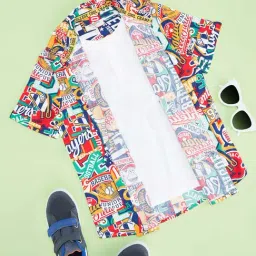 Pantaloons Junior Boys Multicolor Cotton Printed Shirts-image-33