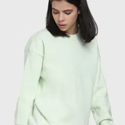 Bewakoof Green Relaxed Fit Sweatshirt-40