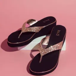 Inc.5 Women's Rose Gold Thong Wedges-image-32