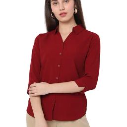 Smarty Pants Maroon Cotton Regular Fit Shirt-picture-30