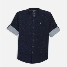 Allen Solly Boys Navy Cotton Printed Full Sleeves Shirt-image-95