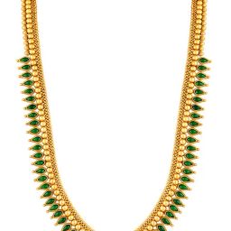 Peora Green Alloy Stone-Studded Necklace Set-image-16