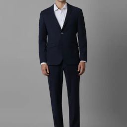 Louis Philippe Navy Slim Fit Two Piece Suit-image-19