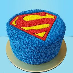 Superman Theme Cream Cake-image-85