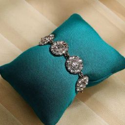 Sohi Women's Circular Crystal Bracelet - Silver-image-41