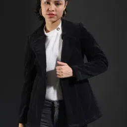 Campus Sutra Black Regular Fit Jacket-picture-4