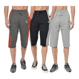 Vimal Jonney Multicolor Regular Fit Capris - Pack of 3-image-99