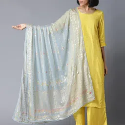 W Blue Printed Dupatta-picture-36