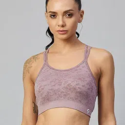 C9 Airwear Mauve Self Print Sports Bra-picture-15